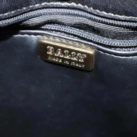 BALLY Chain Shoulder Bag Leather Black Gold Authentic - Picture 15 of 15